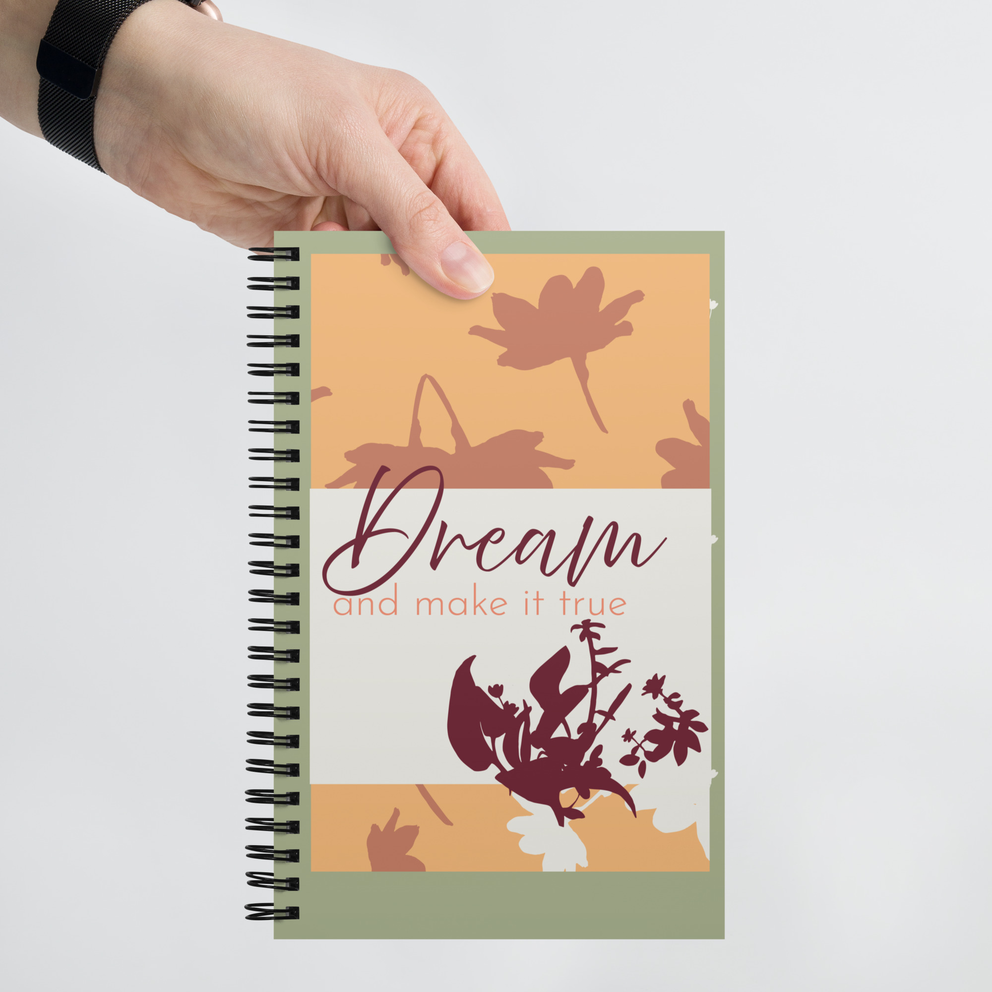 Journal with the message, "Dream and Make it True"
