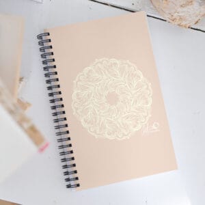 Soft peach mandala journal